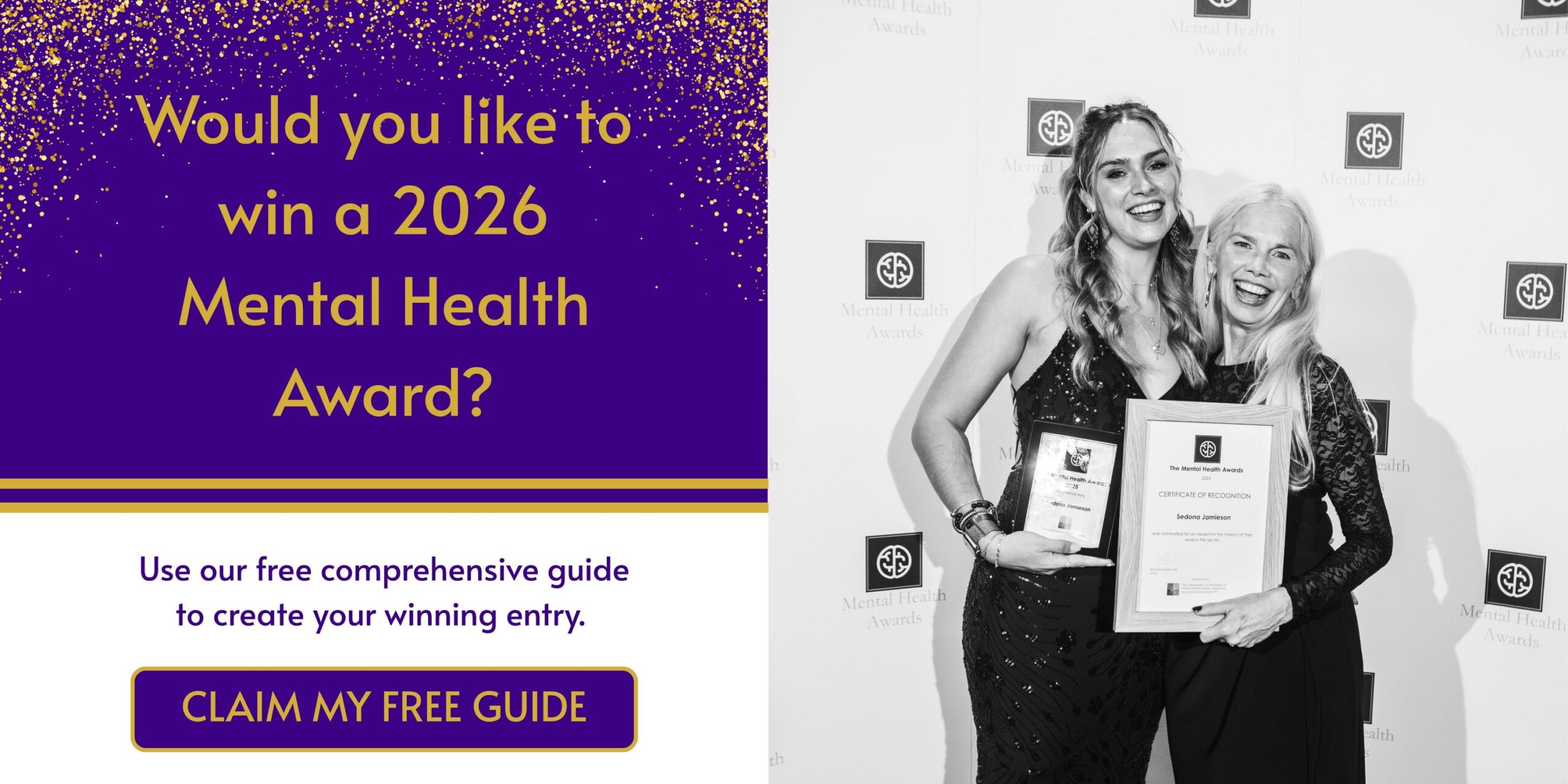 Click to claim your free guide to entering the 2026 Mental Health Awards